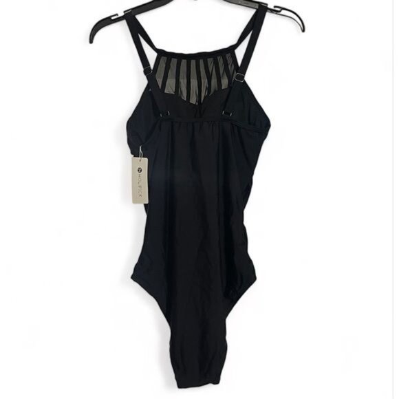 Women High ☀️ Neck One Piece Swimsuit Tummy Suit Mesh Swimwear for Teen Girls - Picture 2 of 6